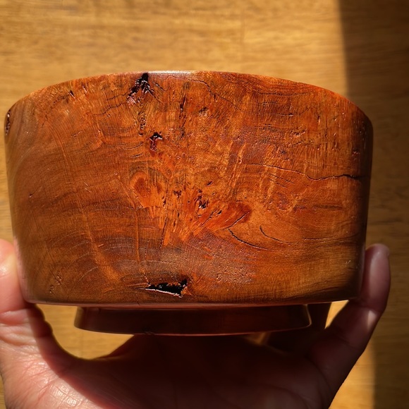 Cherry burl bowl raw edge knots 😍Handmade by Shane Repasky - Picture 3 of 13